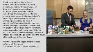 Stephanie Haney makes vegan beer cheese sauce to go with jalapeno hot dogs for World Vegan Month