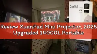 Review XuanPad Mini Projector, 2025 Upgraded 14000L Portable Video Home Projector, HD 1080P Supporte