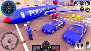 Police Cars Transport Truck - US Police Car Transport Cargo Plane Simulator - Android Gameplay