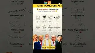 World Leaders Signatures That SHOCKED Everyone 😲 | Modi, Trump, Putin, Xi ✍️