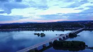 Harrisburg PA Aerial View by drone in 4k