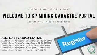 How to register on Pakistan's Khyber Pakhtunkhwa Mining Cadastre Portal