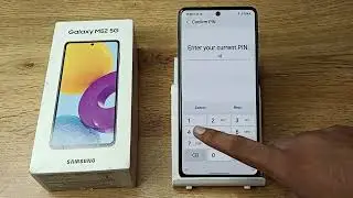How to change Pin Lock password in Samsung galaxy M52 5G Phone, Pin Lock password change setting