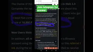 Binance New Wodl Quiz Answer Update - 03 Oct 22