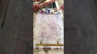 Beautiful handmade nonpareil pattern: art of paper marbling #artsandcrafts #diycraft #papermarbling