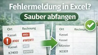 WENNFEHLER in Excel einfach erklärt | Fehlermeldungen sauber abfangen
