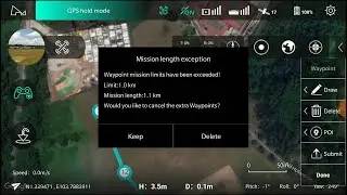 (App Screen Capture) Hubsan Zino Lost Connection During Waypoint Mission&mdash;Crashed