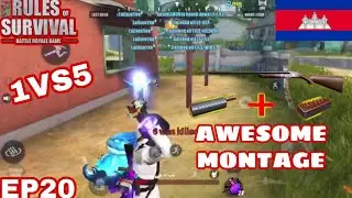 🔥1 Vs 5 Wro kill Montage Solo Fireteam🔥/ Rules Of Survival/ 14K Gaming​ EP20