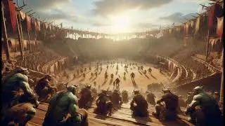 Orc Warriors Fight To See Who Will Lead Clan Red Sand