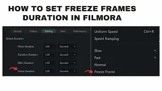 How to Set Freeze Frame Duration in Filmora | Easy Tutorial