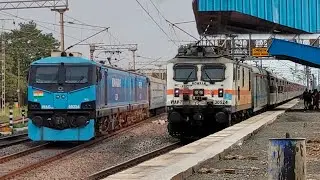 🔥Dangerous AGRA KOLKATA + GURUMUKHI + MUMBAI MAIL 130KMPH high speed trains skipping BWN Chord line
