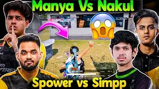💛Manya vs Nakul🚀 Spower vs Simpp 1v1🥶 GodLike Aggressive Push🔥
