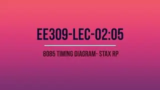 8085 Timing Diagram  - STAX Rp