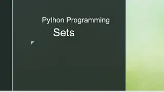 Learn free Python Programming language - Lecture 13 - 3 (How to join, intersect items in Sets)