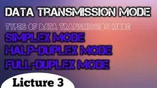 What is data transmission mode | Simplex Mode | Half-duplex Mode | |Full-Duplex Mode.