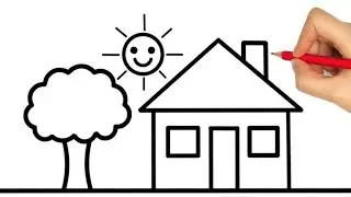 House drawing easy// how to draw a house 🏠