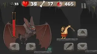 Caveman Chuck Adventure Gameplay - Level 9 Giant Bat Boss