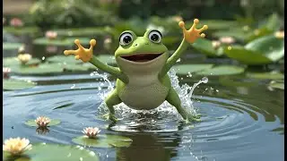 Happy Frogs Splash and Sing | Fun Animal Rhyme for Kids | Nursery Rhymes & Songs for Children