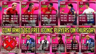 100% Confirmed Free 160+ Iconic Players | Pes 21 Mobile |