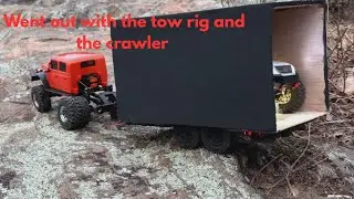 Went out to test the tow rig and the crawler #scx24 #axial #offroad 