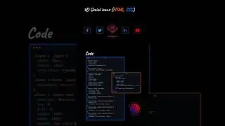 3D social icon using html css # coding #programming #css