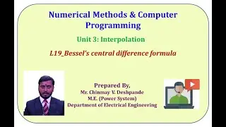 L19 Bessel’s central difference formula