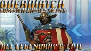 Overwatch All Summer Games Legendary & Epic Skins - D.VA Genji Lucio McCree Tracer Widowmaker Zarya