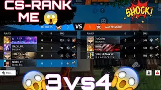 CS-RANK ME 😱 GLITCH 3VS4 IN || FREE FIRE || @NEJODFF #freefire 