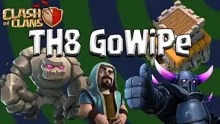 Clash of Clans - TH8 GoWiPe 3 Star Attack Strategy Guide! - Quad Quake make GoWiPe Legit!