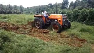Disc Plough (Two Bottom) Operation  Primary Tillage