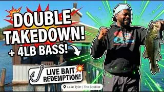 DOUBLE TAKEDOWN Gone Wrong... Then Redemption! 4lb Bass at Lake Tyler 🎣