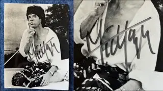 Mick Jagger Autographed Black & White Promotional Photo