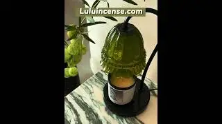 Try This Best Vintage Green Flower Glass and Marble Dimmable Candle Warmer Lamp with Timer