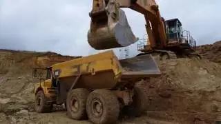 Liebherr 984 loading Volvo A30E Part 2.
