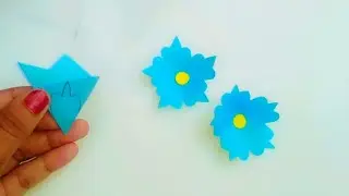 sky blue colour flower craft | craft ideas flower | diy paper flowers