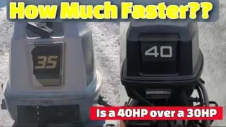 Насколько быстрее подвесной мотор Evinrude мощностью 40 л.с. по сравнению с подвесным мотором Evi...