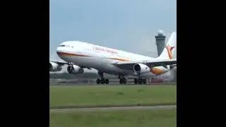 A340-313 is departure from Surinam and flight to Tenerife for right time.