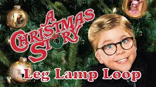 A Christmas Story Leg Lamp Projection Loop with Xmas Music