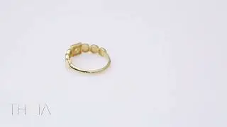 Square Round Clear CZ Stone Design Silver Ring Jewelry