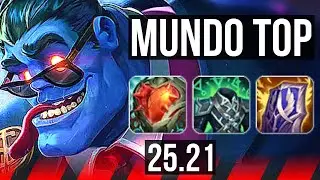 DR. MUNDO vs YONE (TOP) | 9/1/6, 7 solo kills, Legendary, 700+ games | KR Master | 25.21