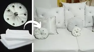 QUICK & EASY DIY! Transform Old Curtains into Beautiful Round Throw Pillows
