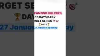 Daily Target Day 2  SSC CGL CHSL CPO #ssccgl #sscchsl #ssccpo #ssc #dailymotivation #daily #trending