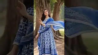 Flowy blue floral kurta set 💙Elegant &bull; Comfortable &bull; Affordable ✨