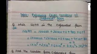 Expressing large numbers in standard form.