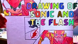 my first drawing of sonic and the flash | kids drawing | beginner art