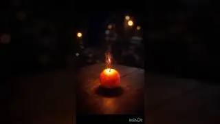#viralvideo Lighting an Orange from Inside 🍊✨ | Dark Room Glow Experiment (Safe & Visual) #shorts