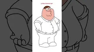 Let's draw & paint Family guy Peter Griffin | Follow along drawing videos | Little Champs Art