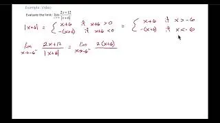 Evaluating Limits with Absolute Value in the Denominator