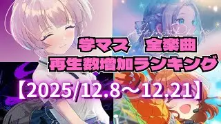 学マス　全楽曲　再生数増加ランキング　【2025,12,8〜12,21】