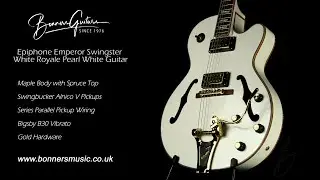 Epiphone Emperor Swingster White Royale Pearl White Guitar | Bonners Guitar Store